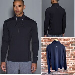 Lululemon Sweat Session 1/2 Zip Black EUC  Size M